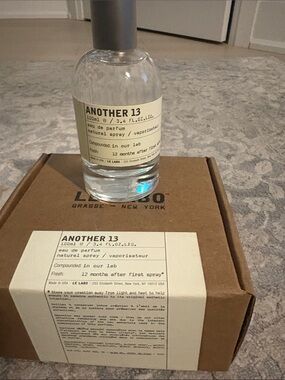 Le Labo Another 13 Clear Bottle with Beige Label and Gray Cap